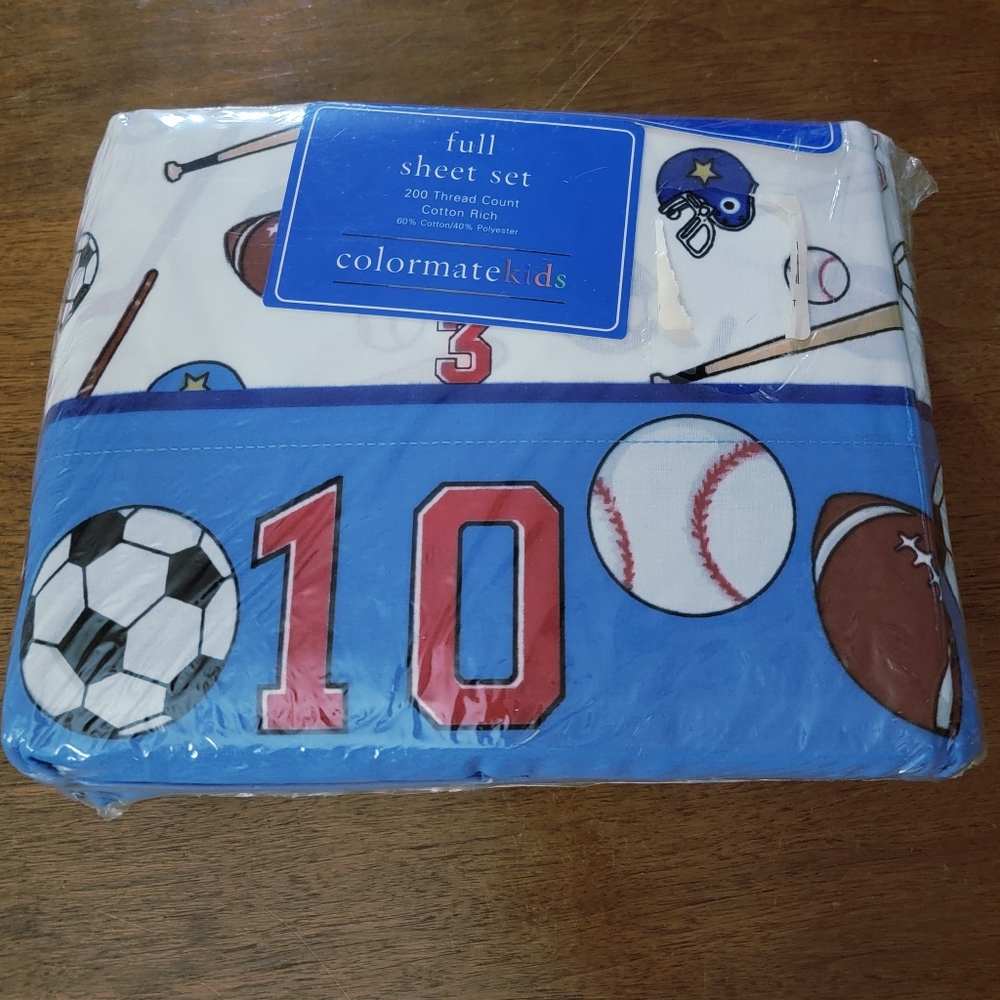 Colormate Kids full sheet set, brand new!
